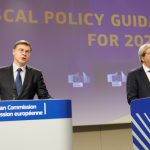 Rueda de prensa de Valdis Dombrovskis, vicepresidente ejecutivo de la Comisión Europea, y Paolo Gentiloni, comisario europeo, sobre las orientaciones de política fiscal para 2024 | Foto CE.
